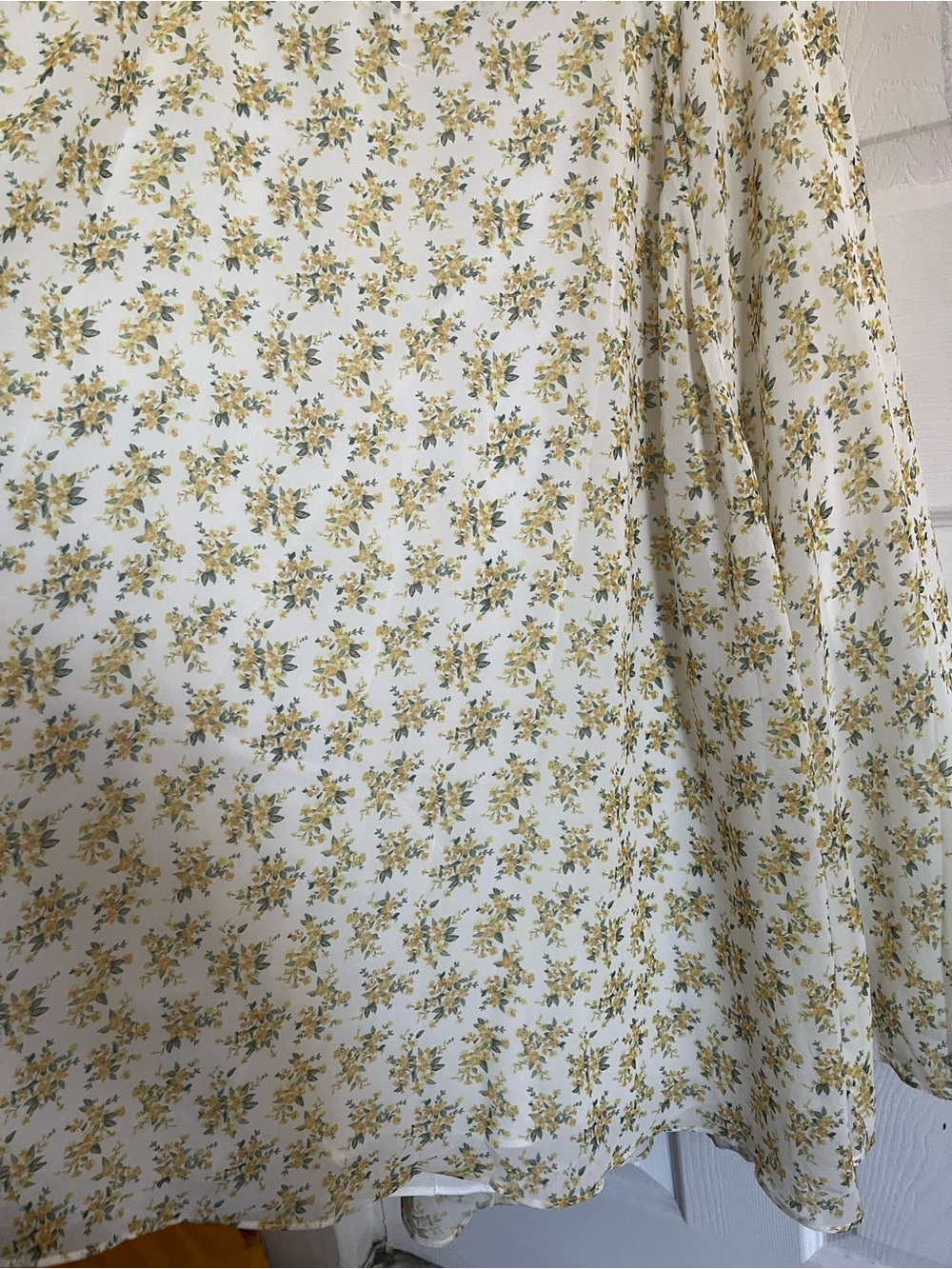 House of CB Solada Ivory Vintage Floral Print Georgette Halter Sundress - Picture 8 of 13